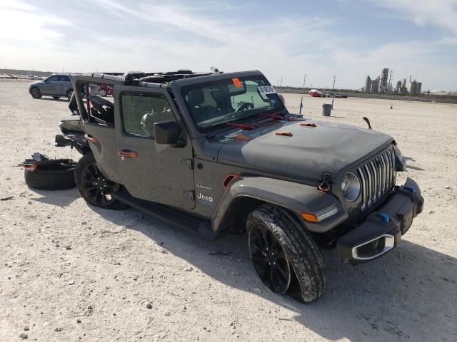 1C4JJXP62NW198847 - 2022 JEEP WRANGLER U SAHARA 4XE GRAY photo 4
