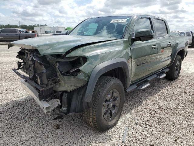 5TFAZ5CN2MX114898 - 2021 TOYOTA TACOMA DOUBLE CAB GREEN photo 1