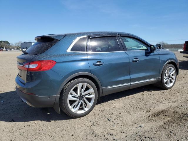 2LMTJ6LR1GBL69661 - 2016 LINCOLN MKX RESERVE TEAL photo 3