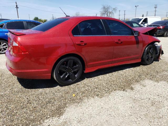 3FAHP0KC2CR257211 - 2012 FORD FUSION SPORT RED photo 3