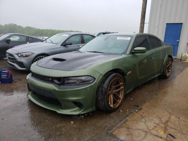 2C3CDXGJXLH201417 - 2020 DODGE CHARGER SCAT PACK GREEN photo 1