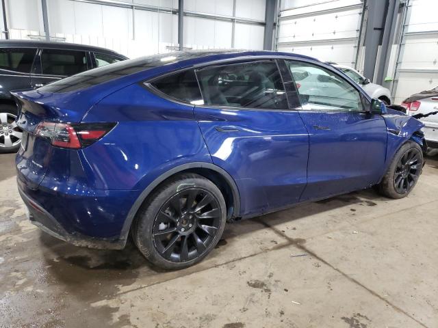 5YJYGAEEXMF299285 - 2021 TESLA MODEL Y BLUE photo 3