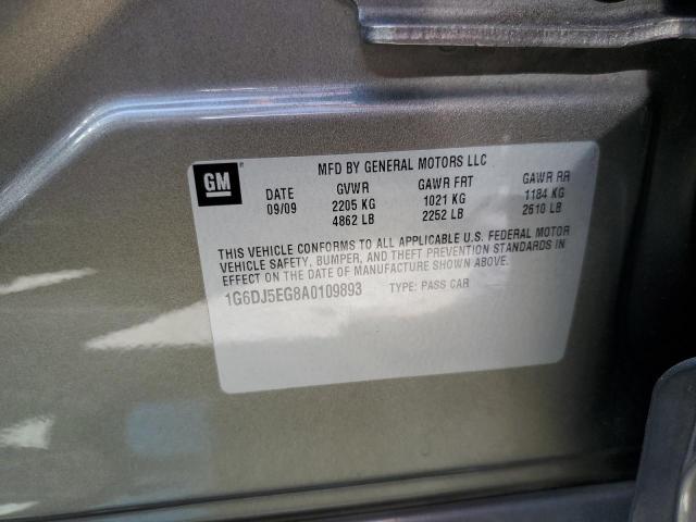 1G6DJ5EG8A0109893 - 2010 CADILLAC CTS PERFORMANCE COLLECTION Серебристый фото 12