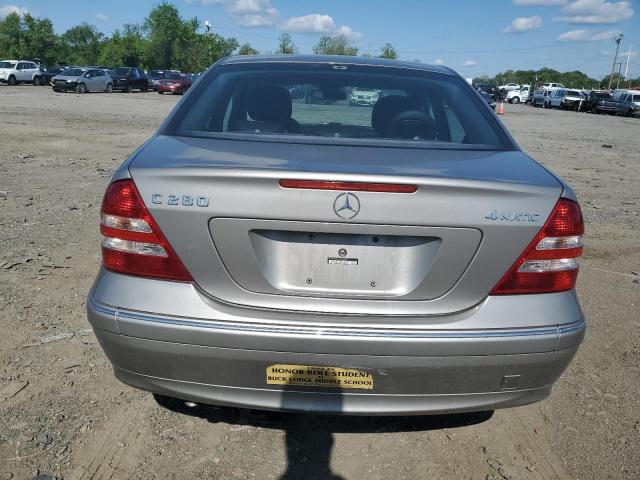 WDBRF92H66F780829 - 2006 MERCEDES-BENZ C 280 4MATIC SILVER photo 6