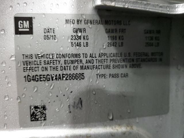 1G4GE5GV4AF286685 - 2010 BUICK LACROSSE CXS Gümüş foto 13