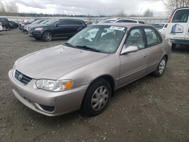 1NXBR12E01Z453506 - 2001 TOYOTA COROLLA CE TAN photo 1