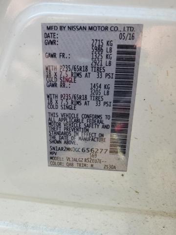 5N1AR2MN0GC656277 - 2016 NISSAN PATHFINDER S 白色 照片 13
