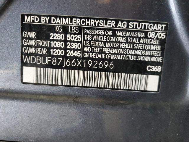 WDBUF87J66X192696 - 2006 MERCEDES-BENZ E 350 4MATIC GRAY photo 13