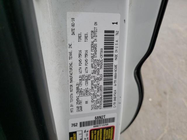 5TFRX5GN6JX110559 - 2018 TOYOTA TACOMA ACCESS CAB Ақ фото 12