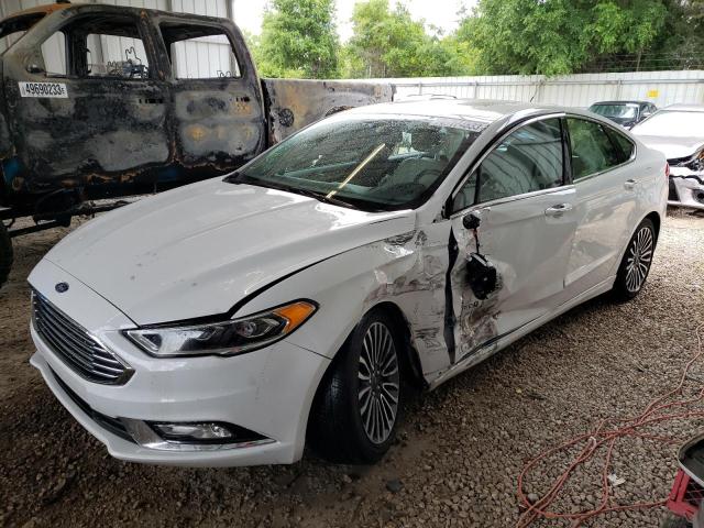 3FA6P0RU7JR128562 - 2018 FORD FUSION TITANIUM/PLATINUM HEV WHITE photo 1