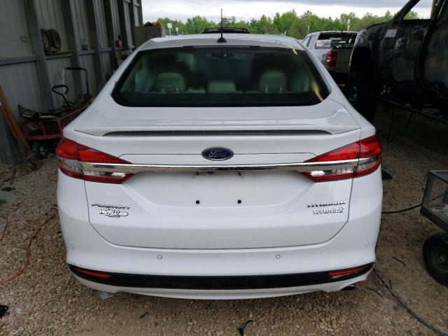 3FA6P0RU7JR128562 - 2018 FORD FUSION TITANIUM/PLATINUM HEV WHITE photo 6