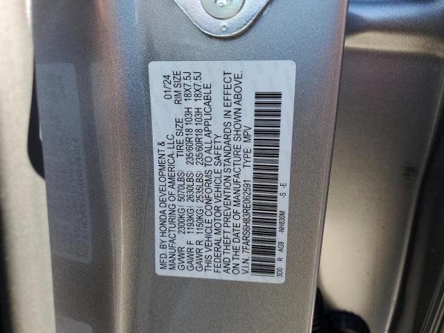 7FARS6H83RE062591 - 2024 HONDA CR-V SPORT-L SILVER photo 14