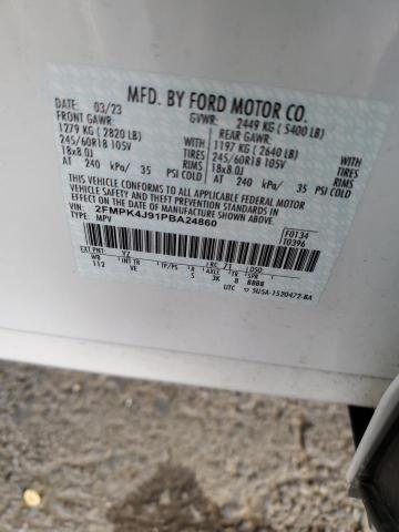 2FMPK4J91PBA24860 - 2023 FORD EDGE SEL WHITE photo 13