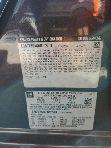 LRBFXBSA8HD192200 - 2017 BUICK ENVISION ESSENCE CHARCOAL photo 13