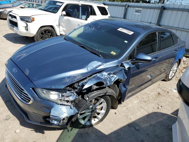 3FA6P0LU5KR100737 - 2019 FORD FUSION SE BLUE photo 1