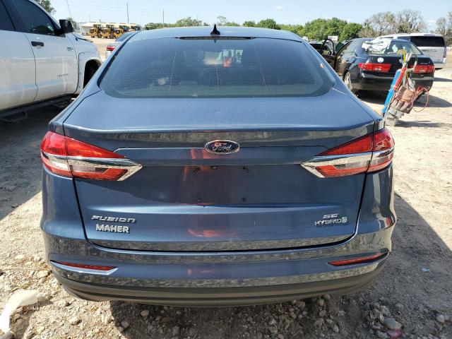 3FA6P0LU5KR100737 - 2019 FORD FUSION SE BLUE photo 6