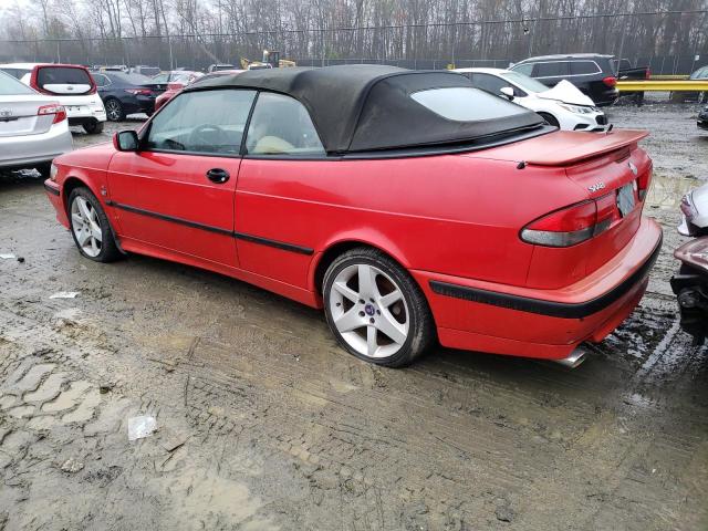 YS3DF78K927008244 - 2002 SAAB 9-3 SE RED photo 2