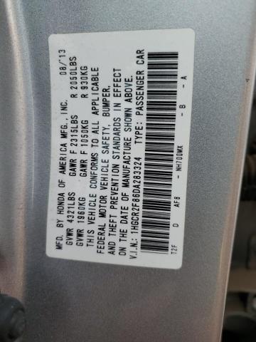 1HGCR2F86DA283324 - 2013 HONDA ACCORD EXL SILVER photo 13