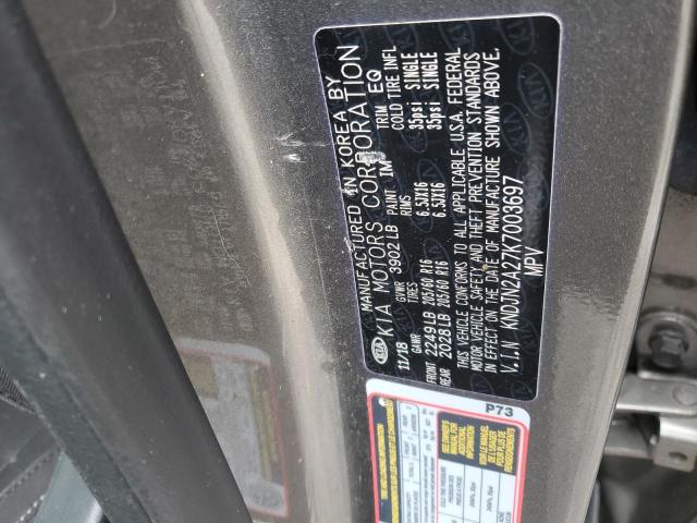 KNDJN2A27K7003697 - 2019 KIA SOUL GRAY photo 13