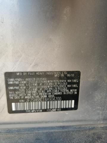 JF2SH6BC1AH904200 - 2010 SUBARU FORESTER XS Gümüş fotoğraf 13