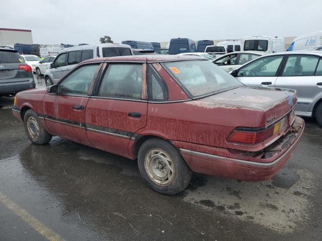 2FAPP36X4KB185080 - 1989 FORD TEMPO GL MAROON photo 2