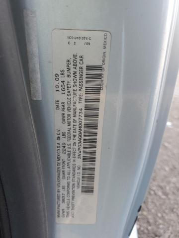 3VWPG3AG8AM007734 - 2010 VOLKSWAGEN NEW BEETLE BLUE photo 12