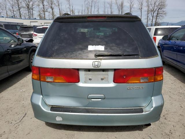 2HKRL18602H586959 - 2002 HONDA ODYSSEY EX TURQUOISE photo 6