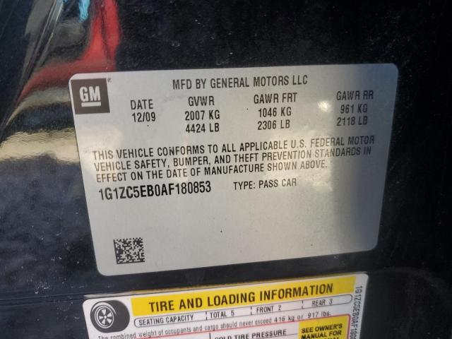 1G1ZC5EB0AF180853 - 2010 CHEVROLET MALIBU 1LT BLACK photo 12