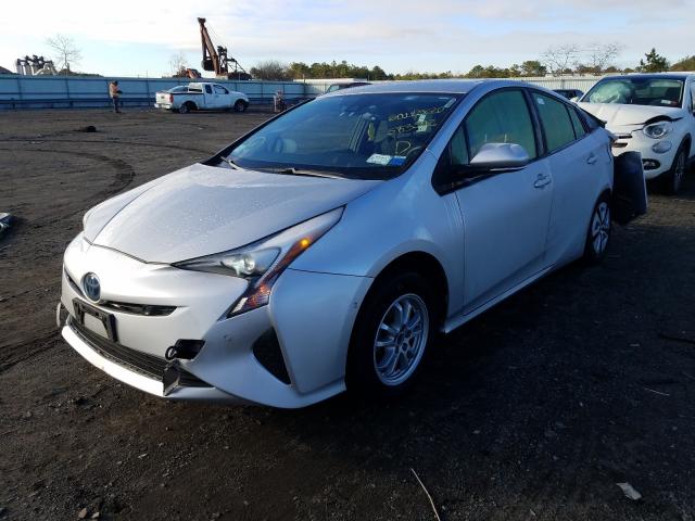 JTDKBRFU2J3583592 - 2018 TOYOTA PRIUS SILVER photo 2