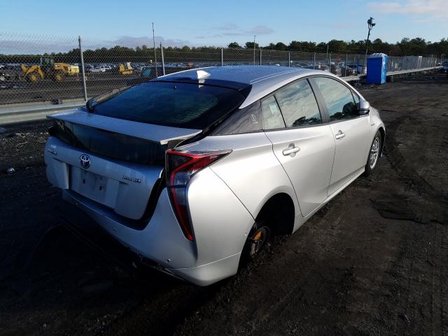JTDKBRFU2J3583592 - 2018 TOYOTA PRIUS SILVER photo 4
