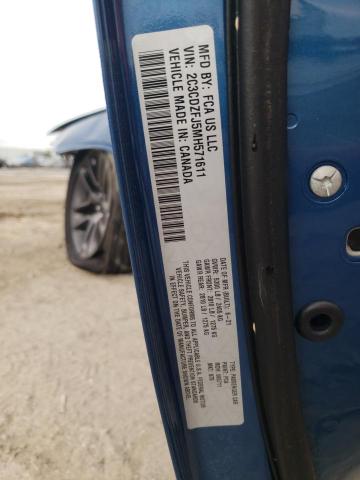 2C3CDZFJ5MH571611 - 2021 DODGE CHALLENGER R/T SCAT PACK BLUE photo 13