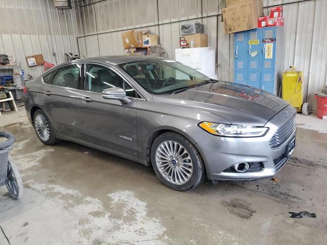 3FA6P0RU8ER100744 - 2014 FORD FUSION TITANIUM HEV GRAY photo 4