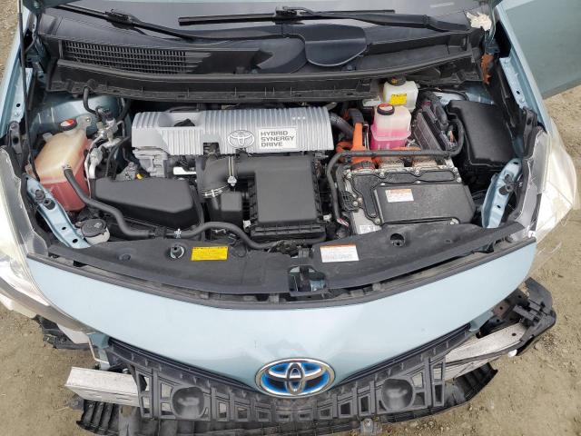 JTDZN3EU3FJ030747 - 2015 TOYOTA PRIUS V TURQUOISE photo 11