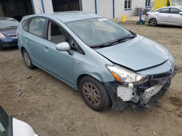 JTDZN3EU3FJ030747 - 2015 TOYOTA PRIUS V TURQUOISE photo 4