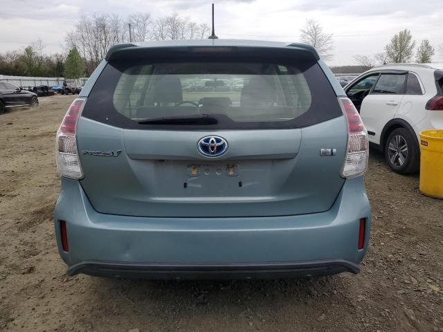 JTDZN3EU3FJ030747 - 2015 TOYOTA PRIUS V TURQUOISE photo 6