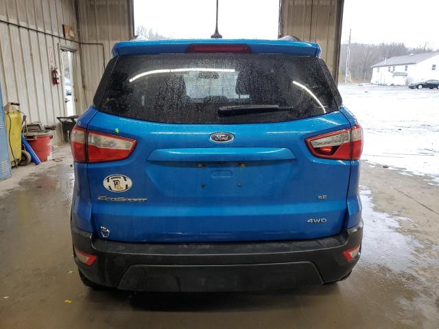 MAJ6S3GL3KC277206 - 2019 FORD ECOSPORT SE BLUE photo 6