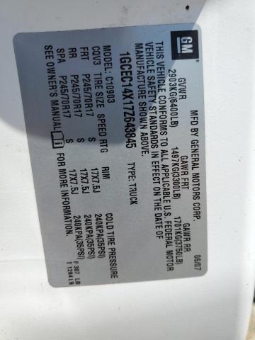 1GCEC14X17Z643845 - 2007 CHEVROLET SILVERADO C1500 CLASSIC WHITE photo 13