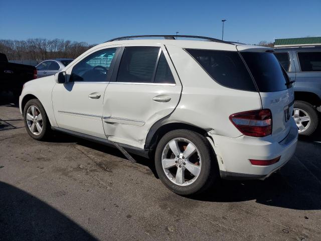 4JGBB8GB9AA593065 - 2010 MERCEDES-BENZ ML 350 4MATIC WHITE photo 2