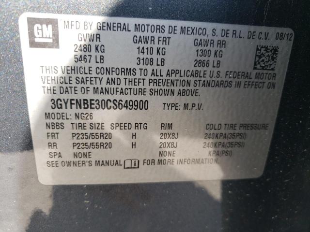 3GYFNBE30CS649900 - 2012 CADILLAC SRX PERFORMANCE COLLECTION Графитовый фото 13