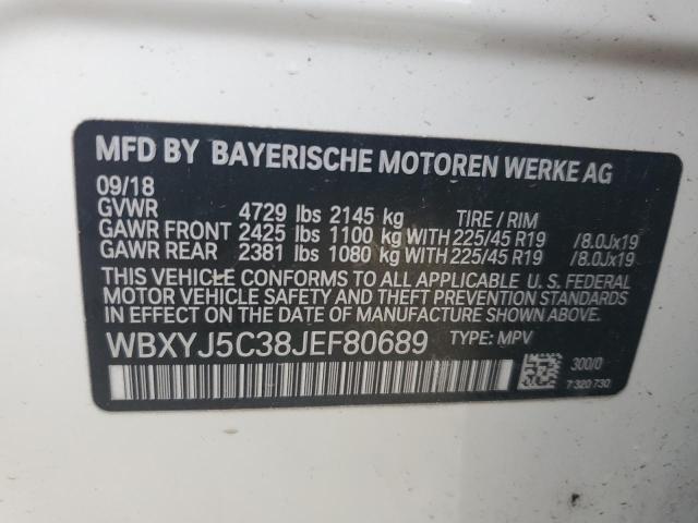 WBXYJ5C38JEF80689 - 2018 BMW X2 XDRIVE28I WHITE photo 12