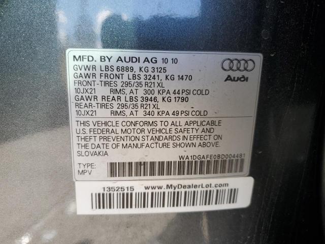 WA1DGAFE0BD004481 - 2011 AUDI Q7 PRESTIGE 灰色 照片 14
