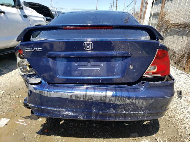 1HGEM22982L011140 - 2002 HONDA CIVIC EX BLUE photo 6