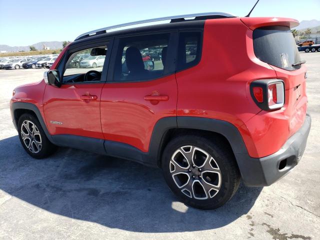 ZACCJADT8GPC91341 - 2016 JEEP RENEGADE LIMITED RED photo 2