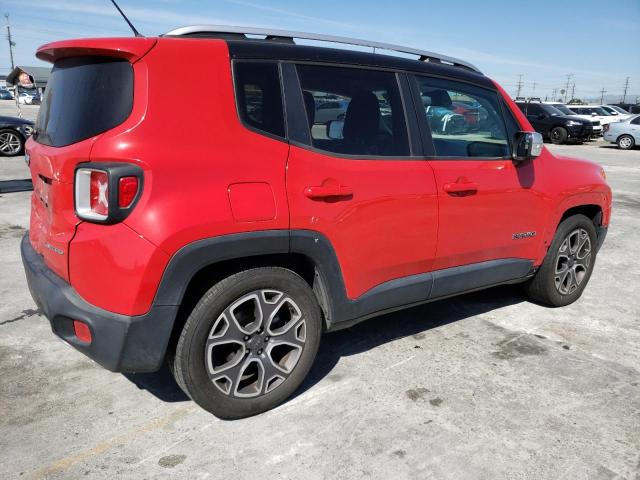 ZACCJADT8GPC91341 - 2016 JEEP RENEGADE LIMITED RED photo 3