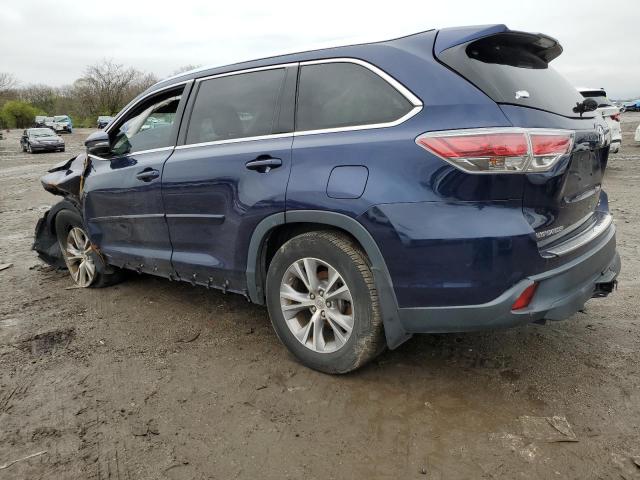 5TDJKRFH0FS123917 - 2015 TOYOTA HIGHLANDER XLE Mavi foto 2