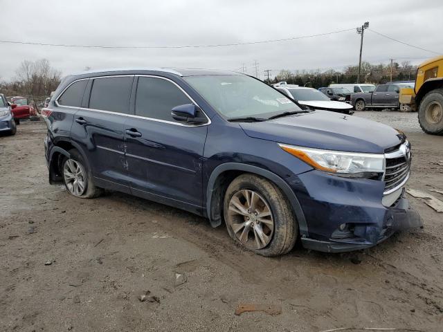 5TDJKRFH0FS123917 - 2015 TOYOTA HIGHLANDER XLE BLUE photo 4