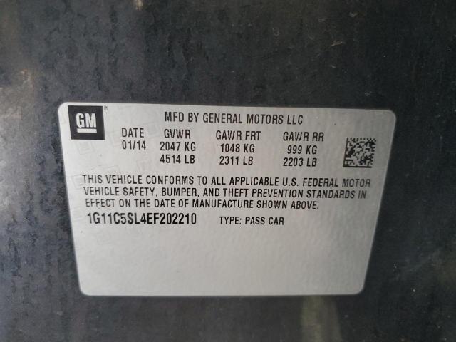 1G11C5SL4EF202210 - 2014 CHEVROLET MALIBU 1LT GRAY photo 13