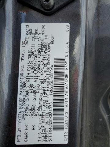 5TFTX4CNXDX031373 - 2013 TOYOTA TACOMA ACCESS CAB ნაცრისფერი ფოტო 12