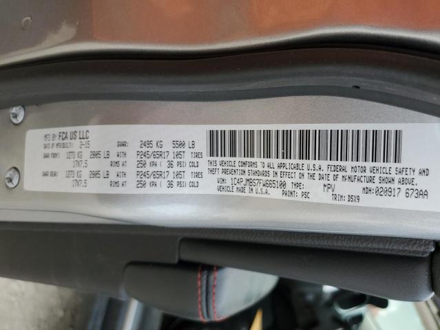 1C4PJMBS7FW665100 - 2015 JEEP CHEROKEE TRAILHAWK 灰色 照片 13