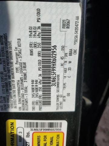 3LN6L5F99HR602956 - 2017 LINCOLN MKZ RESERVE შავი ფოტო 12